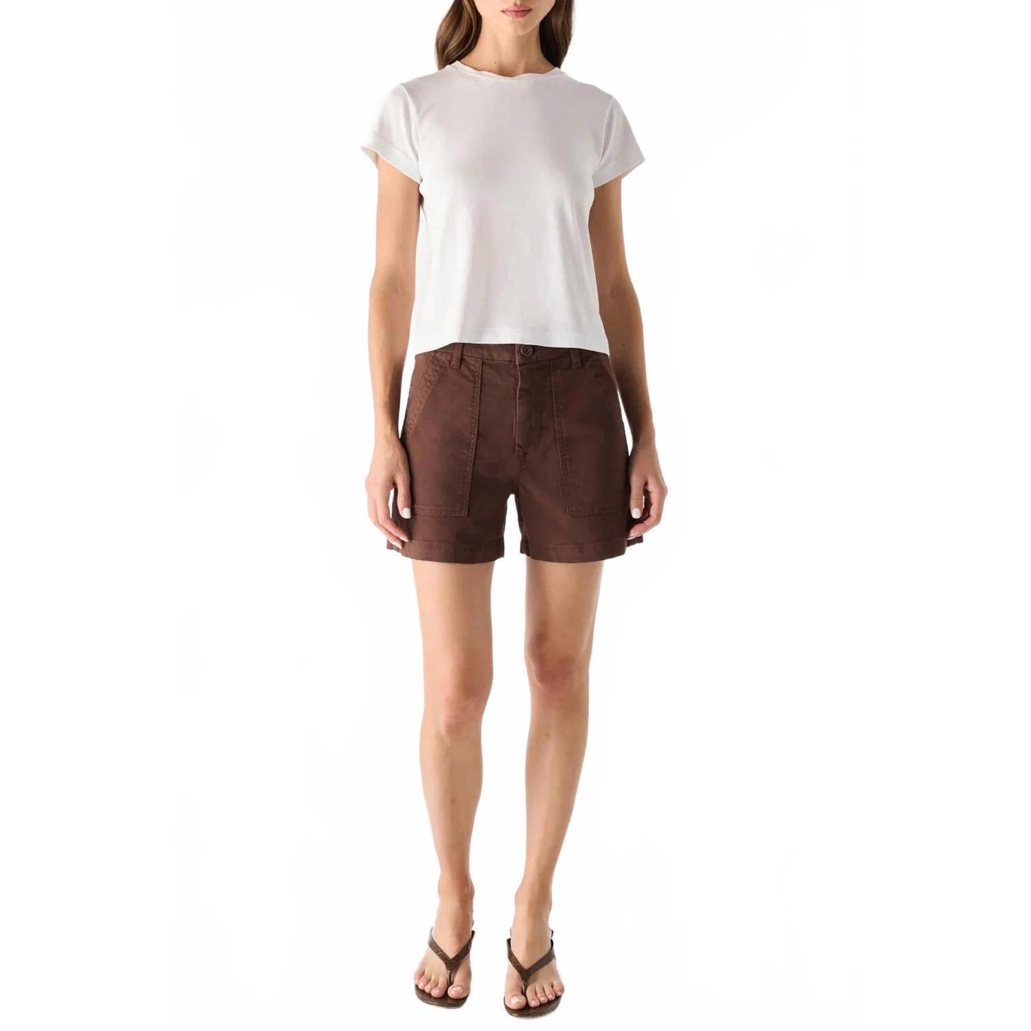 New Amo Easy Army Shorts In Brown